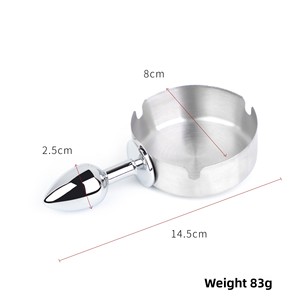 Consolador Anal de acero inoxidable dorado/plateado 100% impermeable BDSM Butt Plug juguete sexual para adultos - Product Image 4