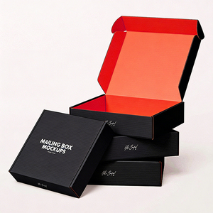 Boîtes d'emballage cadeau en carton ondulé personnalisées avec logo, pliables, pour expédition et envoi de cosmétiques - Product Image 5