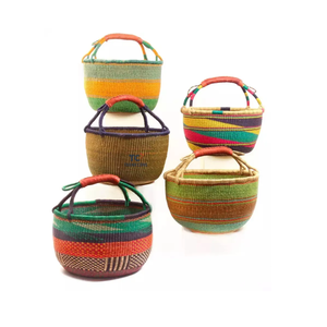 Handmade <b>Seagrass</b> <b>Basket</b> Storage Rattan <b>Basket</b> for Wholesales Bolga Market <b>Baskets</b> - Product Image 5