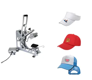 cap flat and pen combo hat heat press machine with auto open