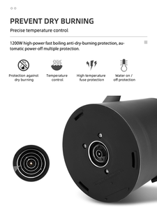 Đôi ủi thiết kế xách tay Ấm đun nước điện 1L Ấm đun nước điện thép không gỉ - Product Image 5