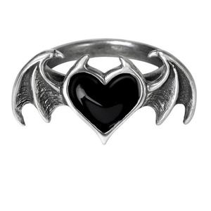 Anillo de Murciélago Vampiro de Halloween con Alas en Forma de Corazón, Anillo Retro de Amor y Diablo, Adecuado para Mujeres - Product Image 1