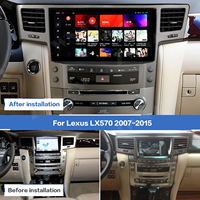 ZWNAV 12.8 pouces autoradio Android 13 pour Lexus LX570 2007-2015 CarPlay lecteur vidéo multimédia GPS WIFI unité principale stéréo