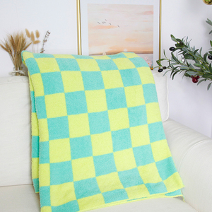 Bán Buôn Giấc Mơ Sang Trọng Hot-Bán Sợi Nhỏ United Thời Trang rô 100% Polyester Dệt Kim Ném Chăn Cho Mùa Thu Mùa Đông - Product Image 5