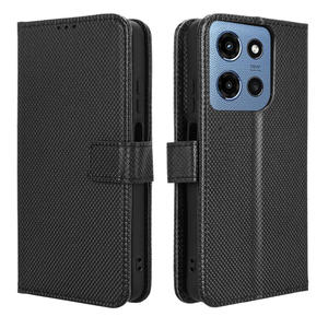 Para <span class=keywords><strong>Moto</strong></span> G <span class=keywords><strong>5G</strong></span> 2025 funda tipo billetera, patrón de diamante PU cuero tarjetero soporte Flip funda de teléfono móvil para Motorola <span class=keywords><strong>Moto</strong></span> G 2025 - Product Image 1