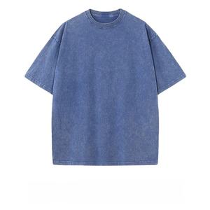 Camiseta TKAN236 Personalizada para Hombre, Tejido de Algodón Grueso, Estilo Urbano Unisex, Vintage Lavado, Estilo Y2K, Holgada, de Lujo, Manga Corta - Product Image 1