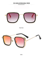 Lunettes de soleil carrées surdimensionnées de haute qualité, monture durable, tendance, couleur changeante, verres TAC UV400
