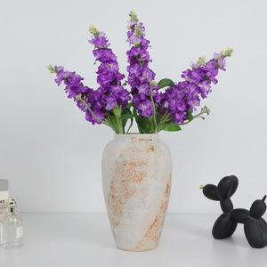 Fleurs artificielles de delphinium violettes en soie, haute simulation, pour décoration de mariage, style moderne, réutilisables, recyclables, branche unique - Product Image 3