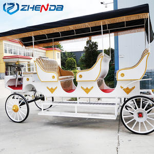 Siège en or blanc personnalisé trois rangées parc d'attractions chariot touristique <span class=keywords><strong>mariage</strong></span> cheval remorque - Product Image 2