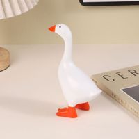 Porte-clés aimanté en résine blanche en forme de canard, peint à la main, pour entrée de maison, bureau, cadeau de pendaison de crémaillère