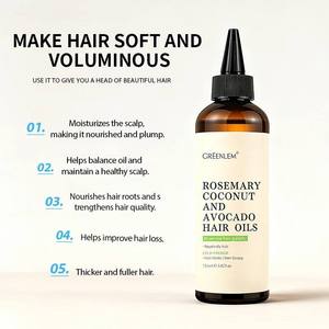 Huile capillaire végétalienne bio GreenLem à l'huile de coco et d'oignon – Réparation capillaire sans cruauté pour cheveux abîmés – Marque privée - Product Image 1