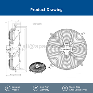 Original ZIEHL-ABEGG FN050-VDK.4I.V7P1 57240281 500mm External Rotor Condenser Fan Axial Fan for Refrigeration Unit - Product Image 5