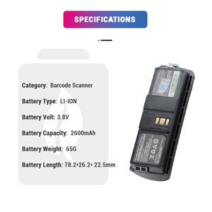 3.8V 2600mAh Lithium-ion Remplacement HBLU2 ACC-HBLU2-2600 Mobile Terminal PDA Batterie pour <span class=keywords><strong>U2</strong></span> <span class=keywords><strong>U2</strong></span> II Barcode Scanner - Product Image 2