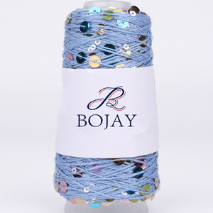 Bojay Nouveau 50g Petit Ballon de <span class=keywords><strong>160</strong></span> Mètres de Long pour Tricot à la Main et Crochet, Fil 100% Coton avec Paillettes 3MM+6MM - Product Image 3