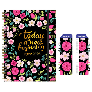 Hermoso regalo recién llegado 2025 espiral colorido elástico cubierta dura cuaderno planificador libro marca pegatinas para oficial viajero niños - Product Image 1