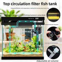 Vente flash : Kit d'aquarium intelligent de 2,4 gallons avec humidificateur pour aquarium en verre de bureau pour une utilisation en intérieur