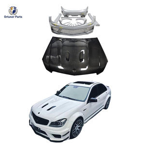 ชุดแต่งสไตล์ C63 AMG สำหรับรถยนต์ C-CLASS ปี 2007-2014 ชุดใหม่ครบชุด กันชนแบบ Wide พร้อมท่อไอเสีย สำหรับ W204 C-CLASS W204 - Product Image 1