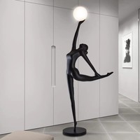 Lampe sur pied artistique Seeky en forme de danseuse de ballet contemporaine avec base LED E27 pour hôtel