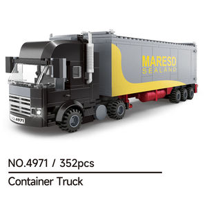 Wange 4971 City Transportation Vehicle Container Truck MOC Bricks Model Kids Educational Assemble Building Block Set Plastic <b>Toy</b> - Product Image 6