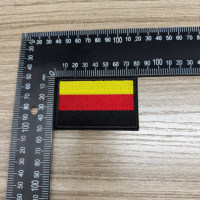 Gros Rectangle Crochet et Boucle Allemagne Drapeau Patch avec Sergé Tissu Avec Coeur Alphabet Fleur Formes