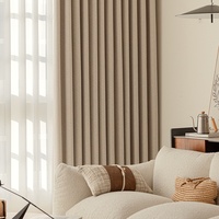Magnifique rideau en chenille mélange polyester-coton avec motif géométrique abstrait pour fenêtre de salon du sol au plafond