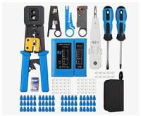 Kit d'outils réseau EZ RJ45 RJ11 RJ12, testeur de câble LAN, outil de réparation Ethernet, outil de sertissage avec jeu de fiches modulaires