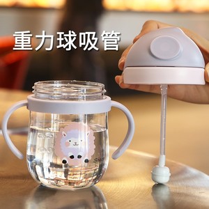 Biberon pour bébé avec paille et poignées, design de dessin animé, sans BPA, en matériau PP, pour bébés de 7 à 12 mois - Product Image 3