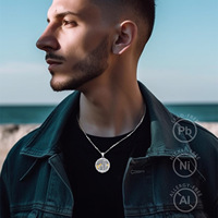 Collier Merryshine en argent sterling 925, bijoux Ra, dieu du soleil, amulette égyptienne antique, pour homme