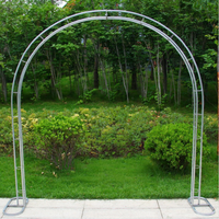 Arche de jardin en acier inoxydable, treillis en fer pour mariage, toile de fond de fleurs en soie, décoration d'événements, support pour plantes grimpantes