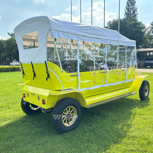รถยนต์ไฟฟ้า ZOWN รุ่นวินเทจ สีเหลือง 4 ที่นั่ง แบบเปิดประทุน สำหรับใช้งานกลางแจ้ง - Product Image 6