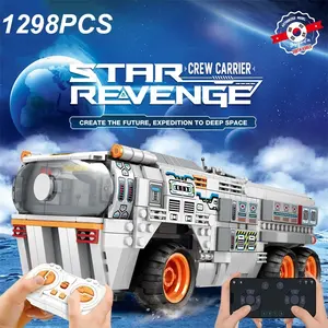 Reobrix 99004 1298PCS Space Troop Crew Carrier Aviación Control remoto Modelo de coche DIY Montaje Ladrillos Juguetes Juegos de bloques de construcción - Product Image 2