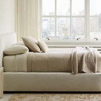 New Style Gepolstertes Holzbett Eiche Massivholz rahmen Kingsize-Bett
