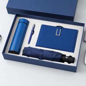 Hot Corporate Gift Box Set <b>Smart</b> Thermos Cup Umbrella A5 Hardcover Notebook Custom logo Meeting Items Luxury Business Gift Set - Product Image 1