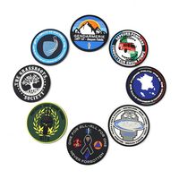 Patchs thermocollants 3D en caoutchouc chenille PVC gaufré, écologiques et imperméables pour sacs et vêtements