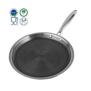 3ply lai không dính thép không gỉ tổ ong Crepe Pancake Pan TAWA dosa Tortilla vỉ nướng chảo Chảo - Product Image 1