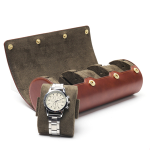 Spot Three Roll Watch Box Leather Jewelry Watch Packaging Box High-end Watch Storage Display Box