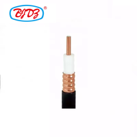 Câble Heliax à faible perte, 50 ohms, 1/4 pouce, 1/2 pouce, super flexible, câble coaxial corrugué pour télécommunications, fourni par l'usine