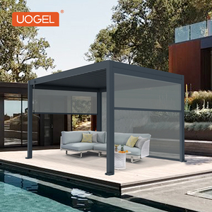 UOGEL M2-S 131 Cantonfair Manual aluminium Aloi Louvered Pergola-bubuk tahan air dilapisi taman Modern tempat penampungan luar ruangan - Product Image 1