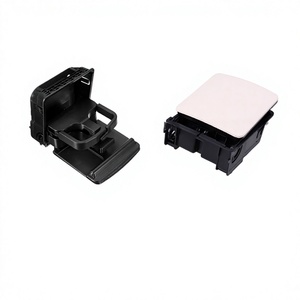 Portavasos para asiento trasero de coche, compatible con Volkswagen Jetta MK5 Sagitar Golf 5, ABS, negro, beige, ventilación de aire - Product Image 4