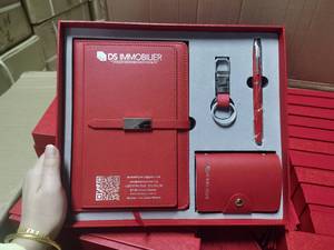 In Hộp Quà Tặng thiết lập kinh doanh PU da máy tính xách tay Keychain thẻ túi kim loại bút với biểu tượng tùy chỉnh - Product Image 5