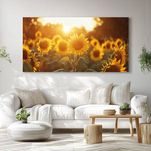 1PC Toile Imprimée Cadre Extensible <span class=keywords><strong>D</strong></span>écoration Murale de Noël Tournesol Paysage Lakeside Nature Morte <span class=keywords><strong>Aquarelle</strong></span> Paysage Peinture - Product Image 4