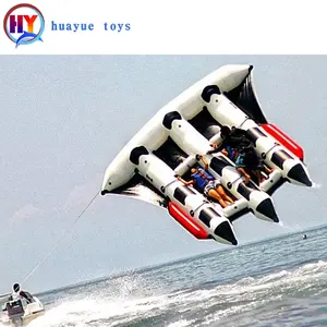 Prezzo di fabbrica gonfiabile sport acquatici fly fish flying fish tubo trainabile banana Boat water Play sea Equipment