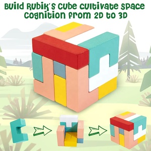 Juguete Montessori, Bloques de Construcción de Madera Multifuncionales, Rompecabezas de Colores, Juego de Apilamiento, Juguete Educativo de Madera para Niños, Regalo - Product Image 4