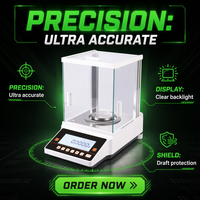 Balanza Analítica Electromagnética de Precisión de Laboratorio de 0.1mg con Interfaz RS232 y Protector de Vidrio