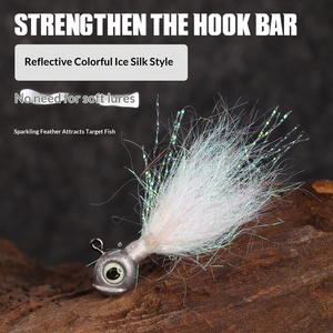 Hameçons Jig Head 9558 en forme de crevette en soie glacée, <span class=keywords><strong>micro</strong></span>-hameçons barbelés pour la pêche au bar et les ensembles d'appâts de pêche - Product Image 3