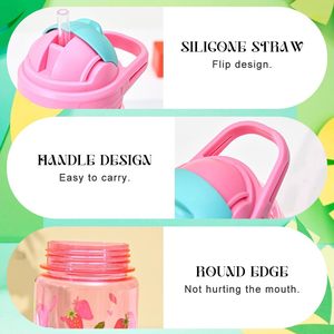 Nouvelle bouteille d'eau portable en plastique PP de 600 ml pour enfants, avec image personnalisée, idéale pour l'école et les voyages - Product Image 3