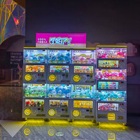   Machine d'arcade à monnayeur, durable, empilable, à conception modulaire, en métal, avec lumières clignotantes, pour la distribution de prix, avec options de jeu en japonais, anglais, espagnol
