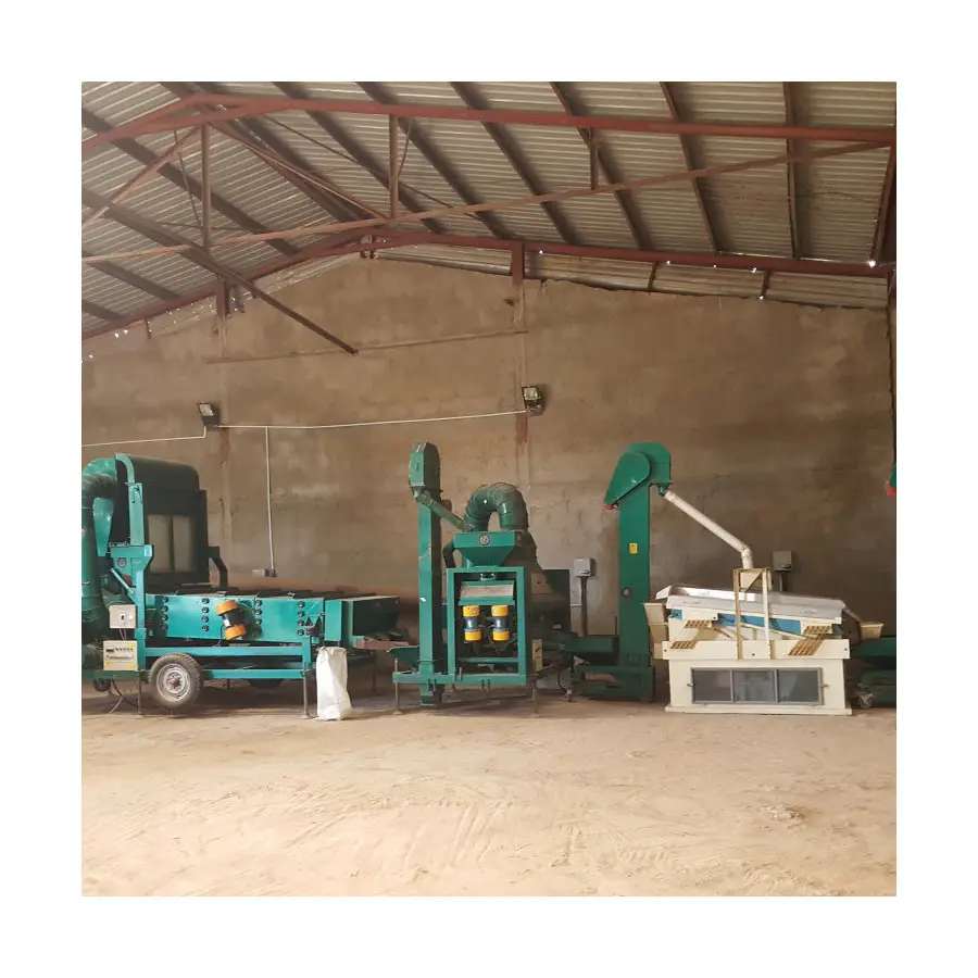 Small scale maize/sorghum/sesame/cocoa bean/grain seed cleaning line with all kinds gradervibratorscreener and sorter