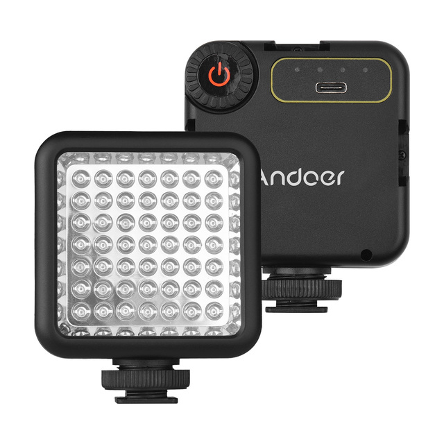 Andoer IR49S Mini IR Night Vision Light Infrared Photography Light for Video Camera for Vlog Video Recording
