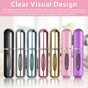 5ml Mini Perfume <strong>Atomizer</strong> Refillable Perfume Bottles Travel Sized Aluminum Perfume <strong>Atomizer</strong> Spray Bottle - Product Image 4